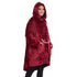 Snuggs Blanket Hoodie Dark Red عربية فول